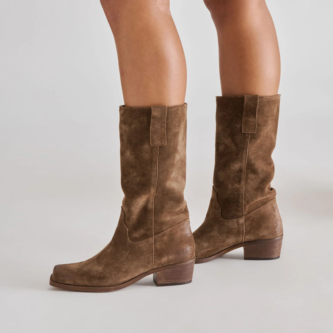 Romie Boots Chocolate Suede | dolce vita