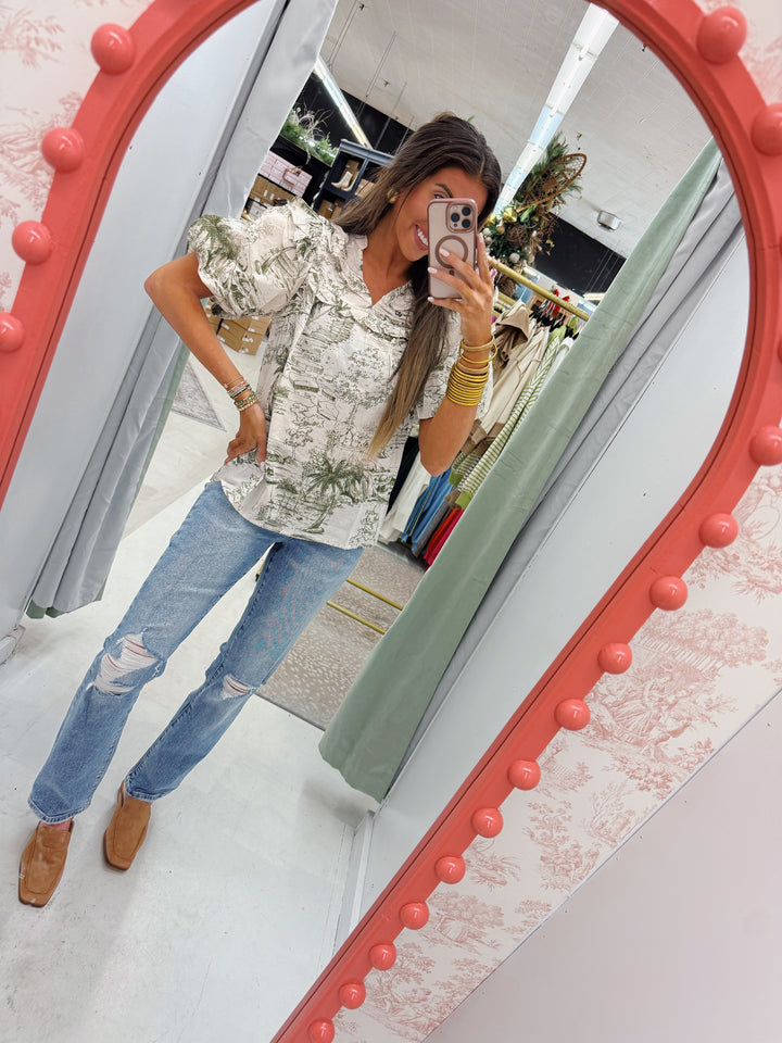 French Countryside Toile Top
