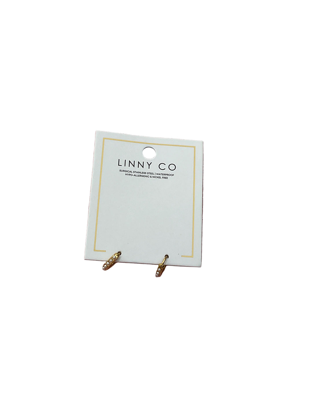 Huggie earrings -Scarlett Hoop Gold 8mm pearl