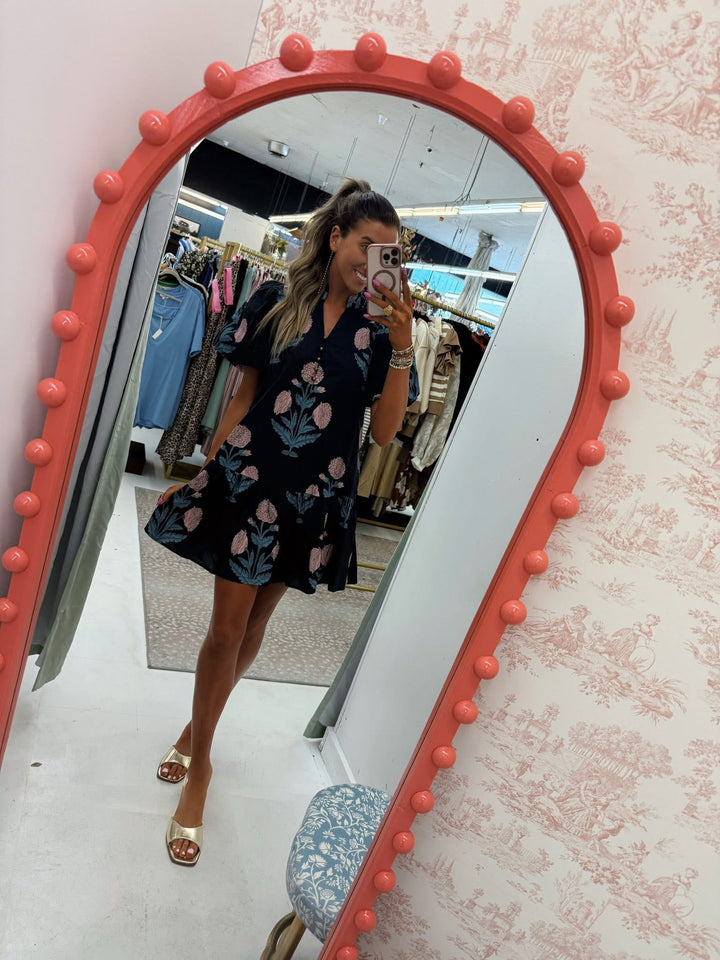 Navy Floral Dress