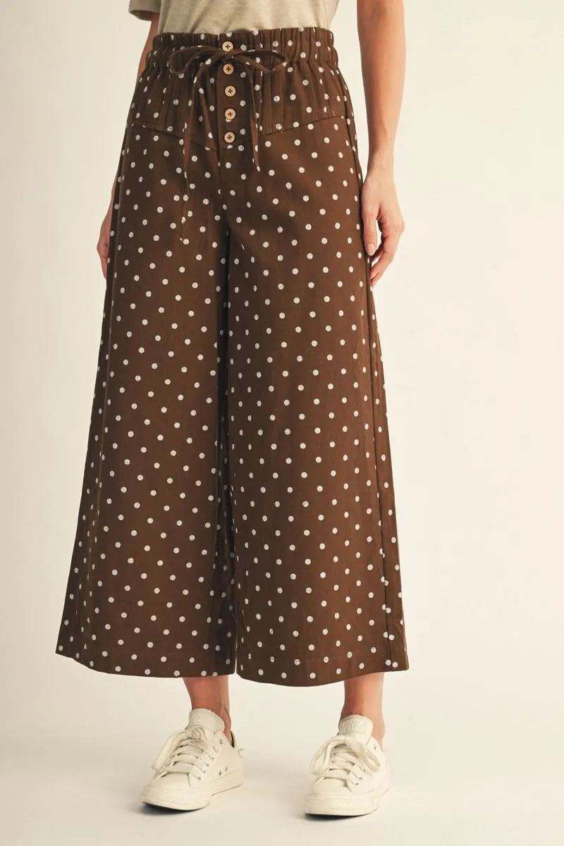 The Polka Party Pants | CHOCOLATE