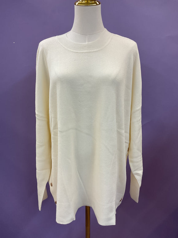 Cream Button Sweater