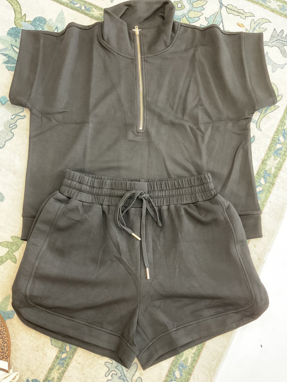 Black Shorts Set
