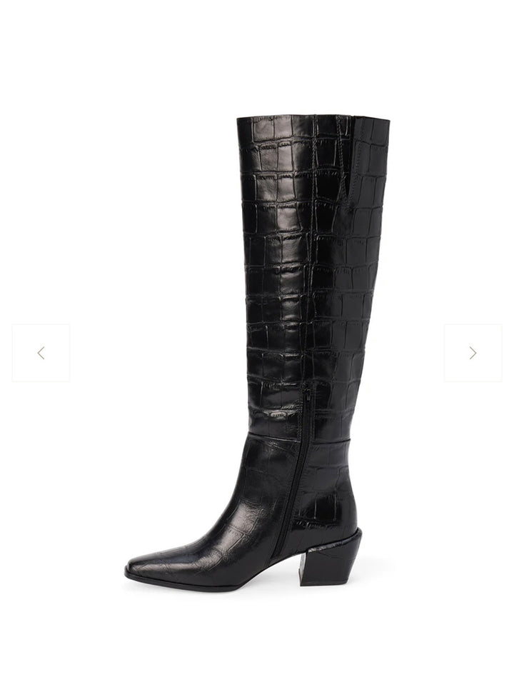 Ellington Knee-High Boot | Black Croc
