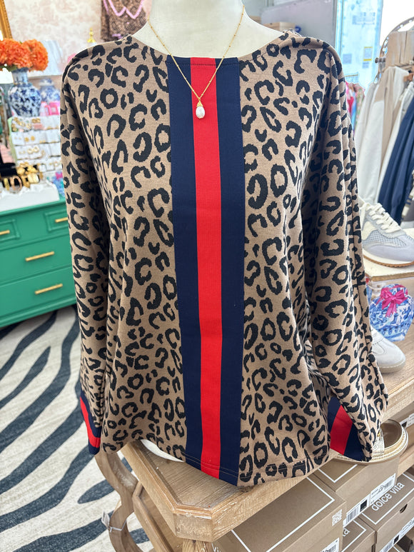 Leopard Stripe Blouse