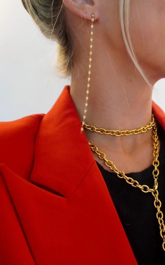 CHANSUTT PEARLS | XL DAINTY CHAIN EARRINGS