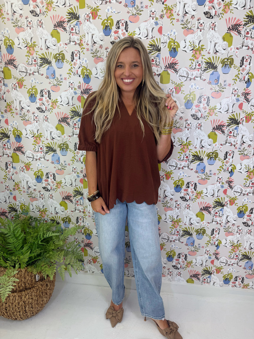 The Chestnut Charm Blouse