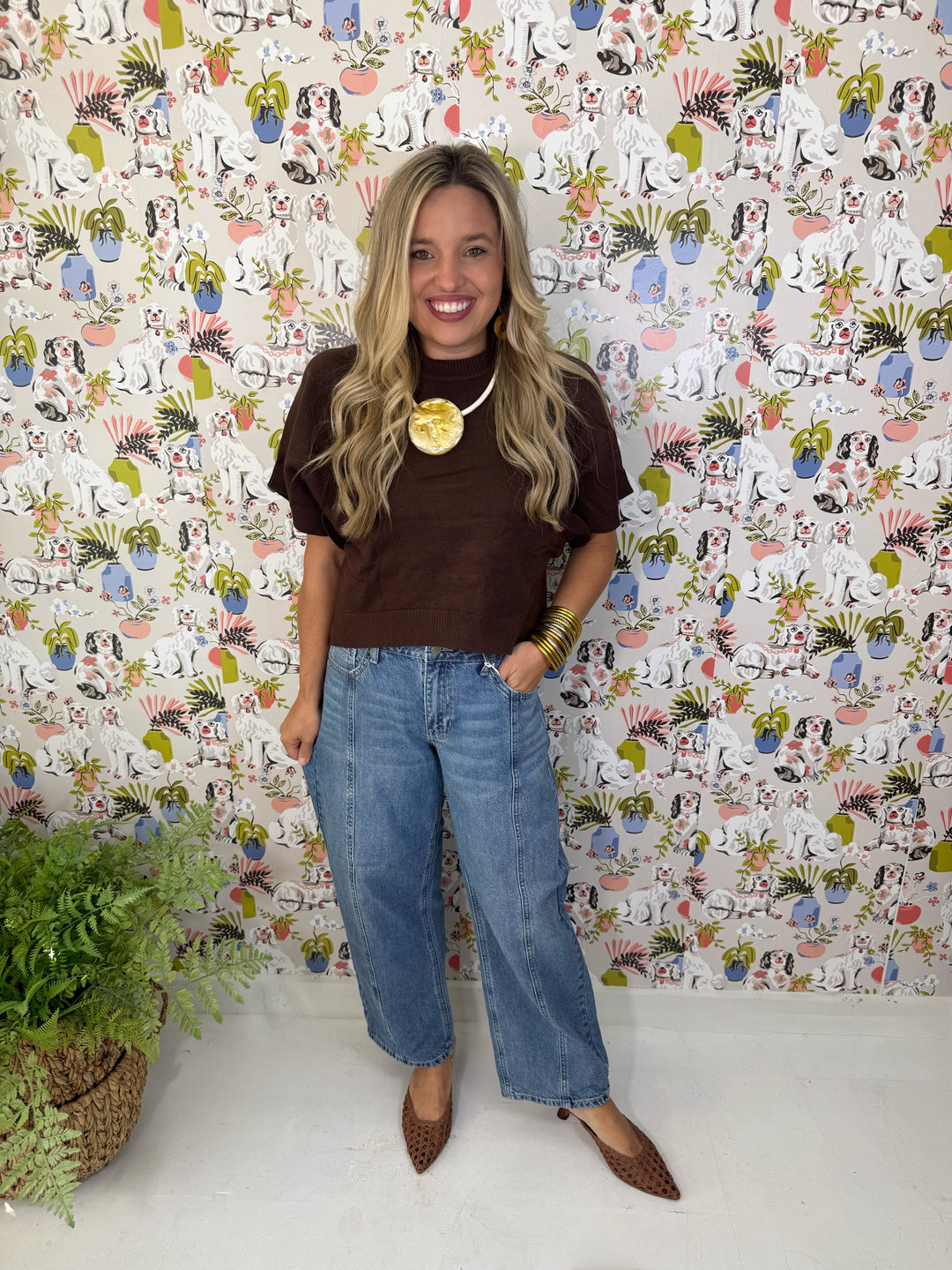 The Cocoa Flutter Sleeve Top
