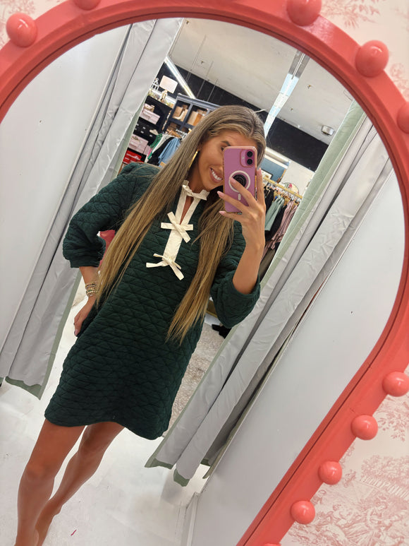 Evergreen Bow Dress