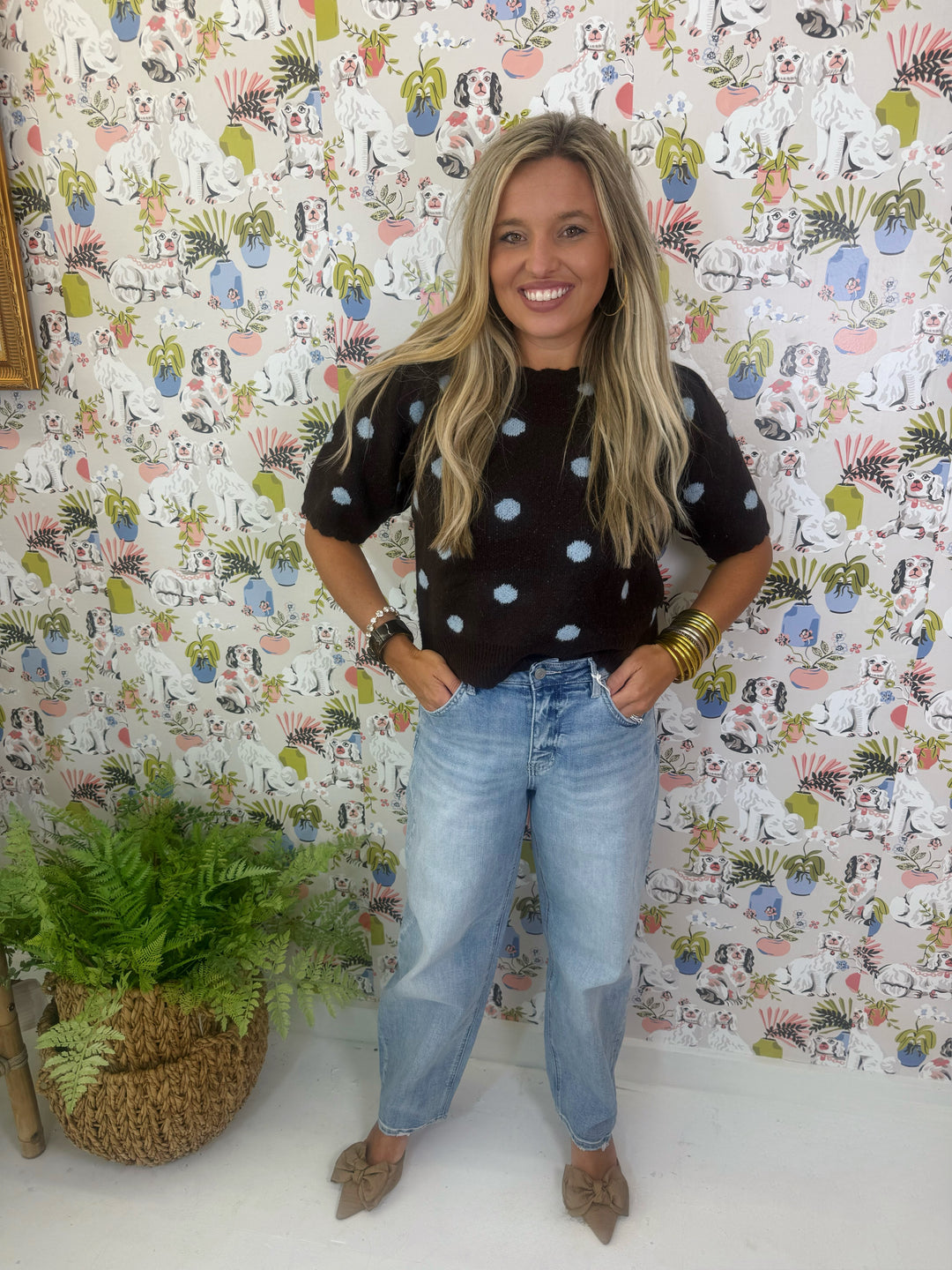 The Powder Blue Dot Sweater