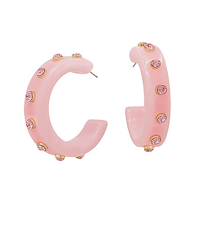The Studded Gloss Hoops