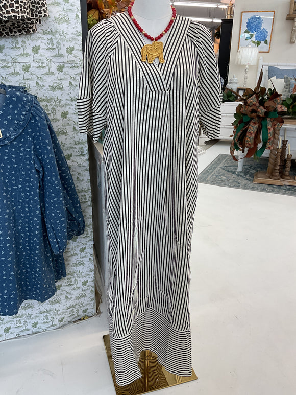 Striped Kaftan Dress