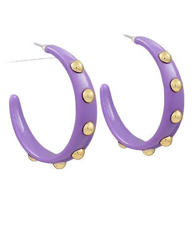 Stud Accent Hoops