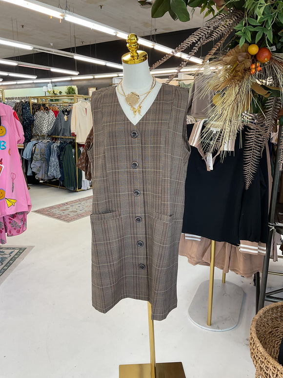 Heritage Plaid Vest Dress