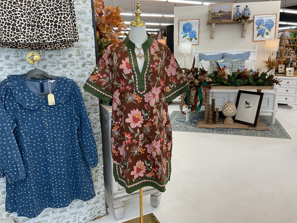 Bronze Floral Dress