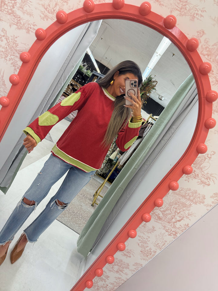 Red green sweatshirt