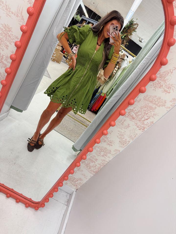 Olive Zip Dress