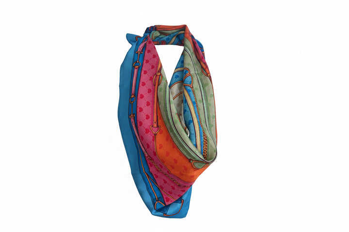 Colorful chained scarfs