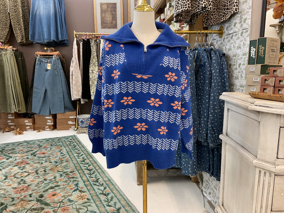 Ocean Zip Up Sweater