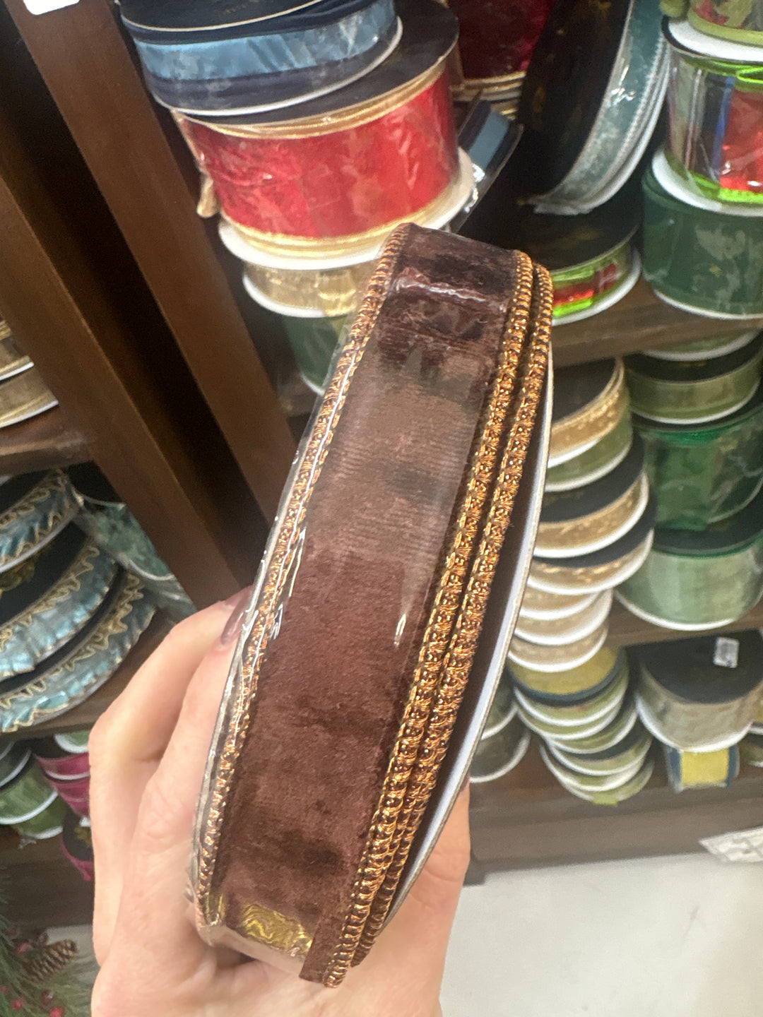 JOHN MARK Brown Velvet 1 inch
