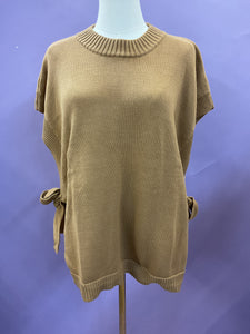 Tan Tie Sweater Vest