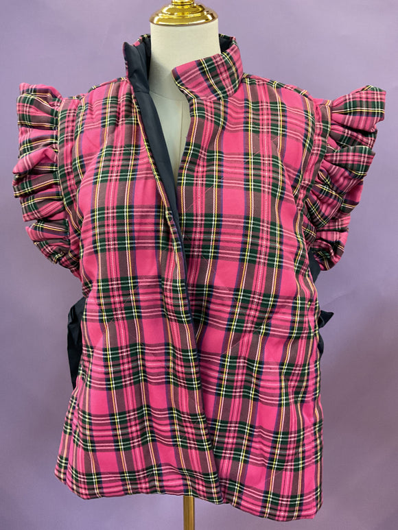 Pink Tartan Reversible Vest