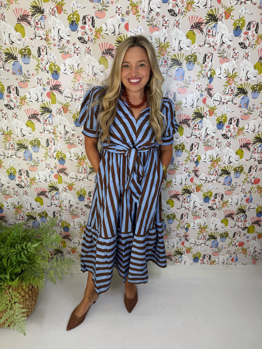 The Carolina Blue Stripe Dress