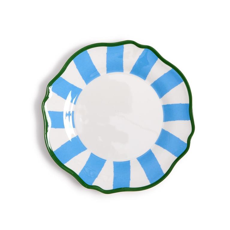 Blue Striped Plates
