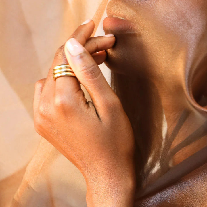 BUDHA GIRL • AURA ALL WEATHER RINGS (SET OF 3)