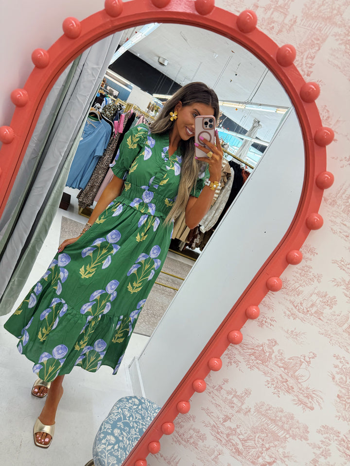 Green Floral Dress