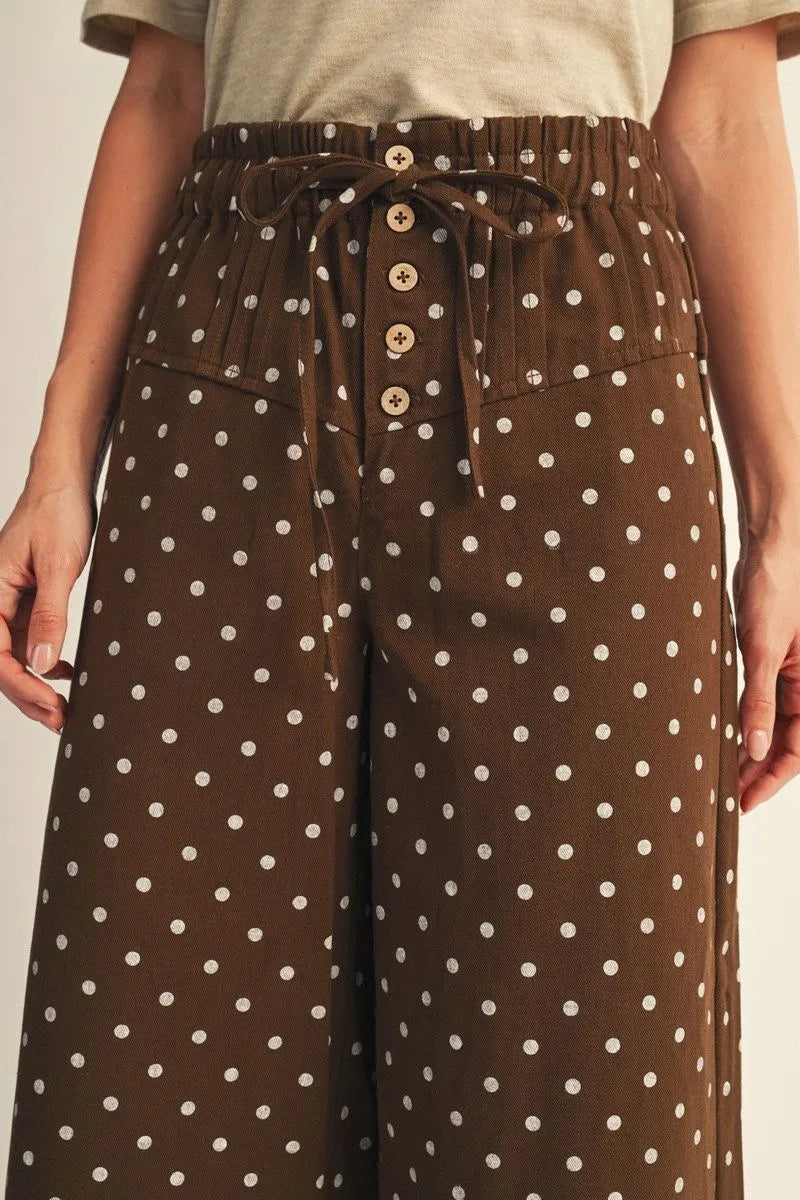 The Polka Party Pants | CHOCOLATE