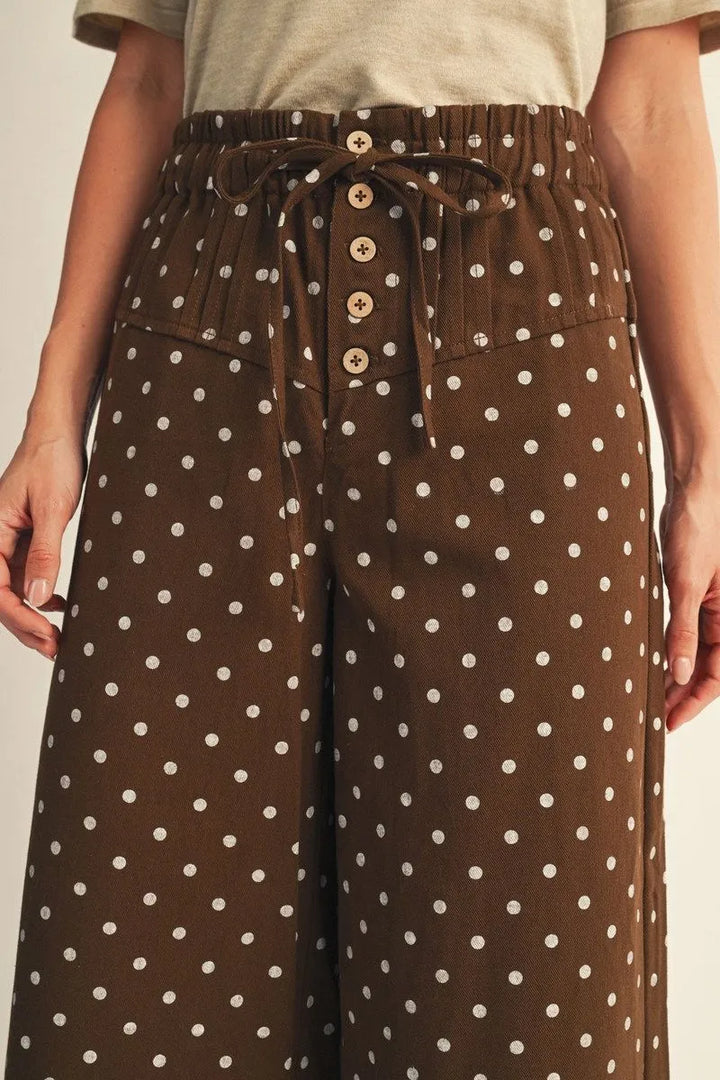The Polka Party Pants | CHOCOLATE
