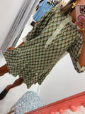 Olive Floral Dress