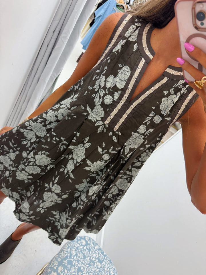 Shadow Floral Swing Dress