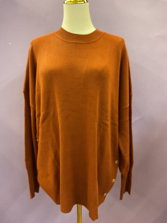 Rust Button Sweater