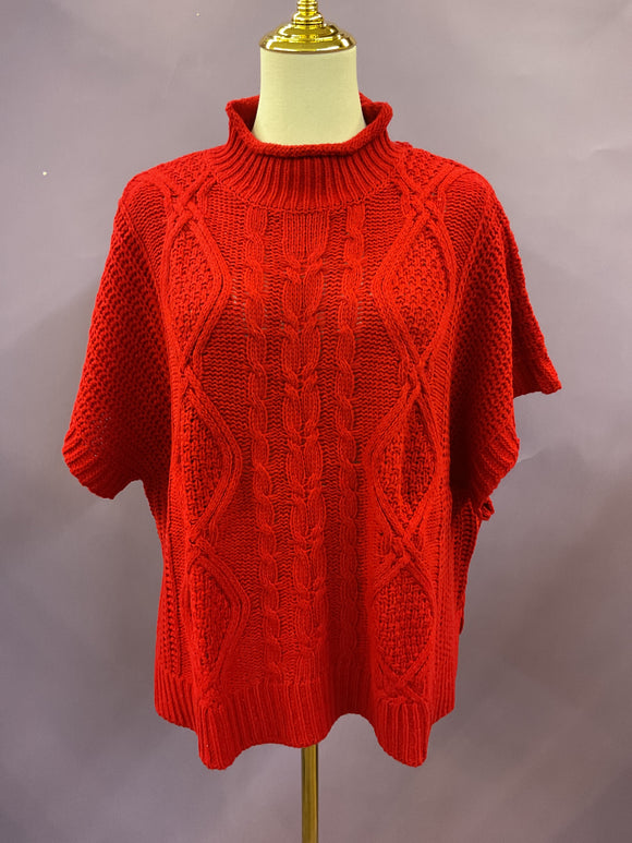 Red Cable Knit Sweater