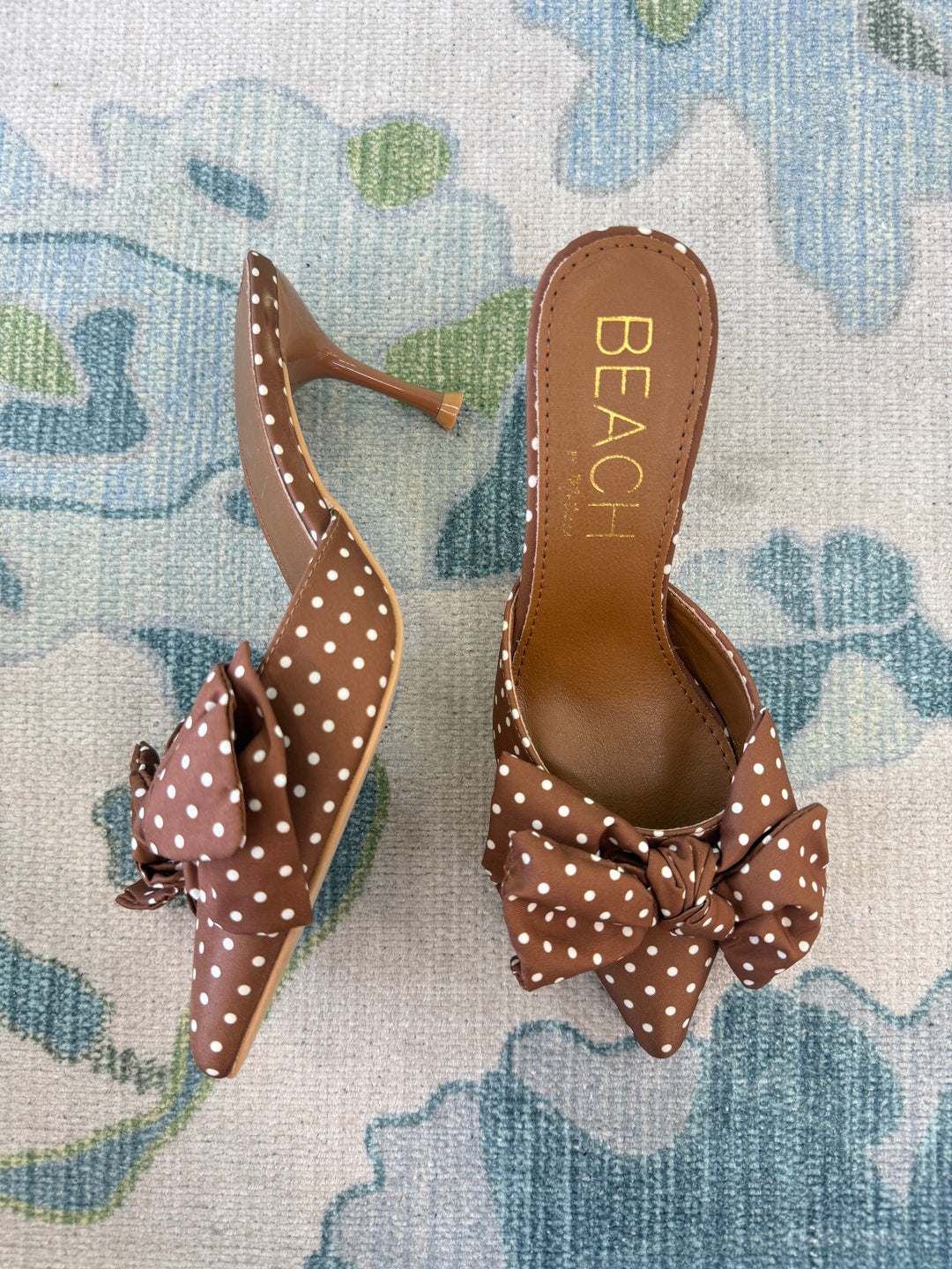 The Goldie Brown Dot Heels