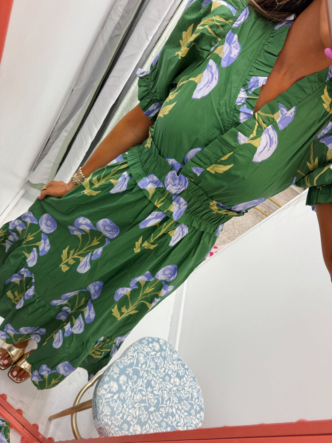 Green Floral Dress