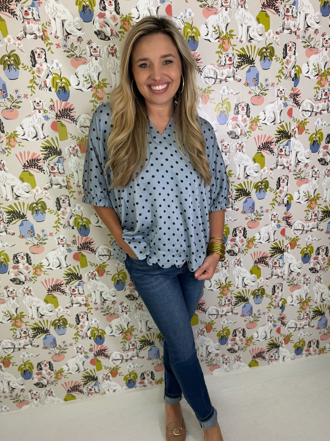 The Bluebell Dot Top