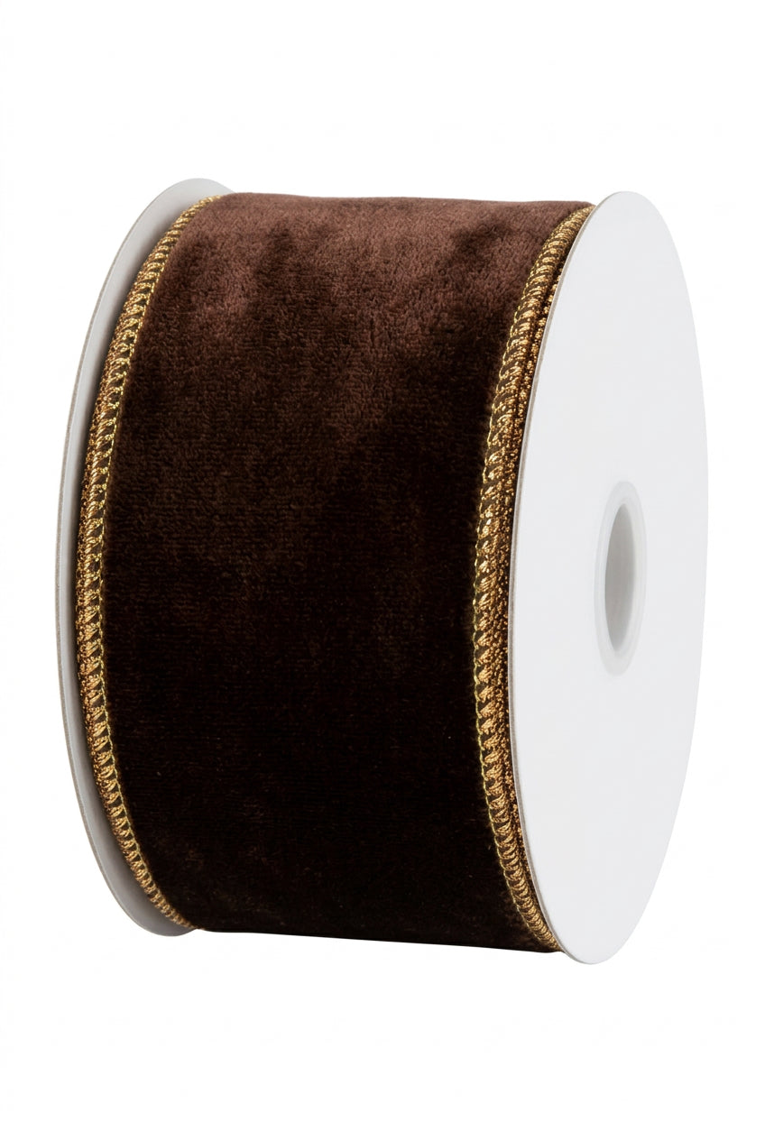 John Mark Ribbon | Chocolate Velvet 2.5 Inch