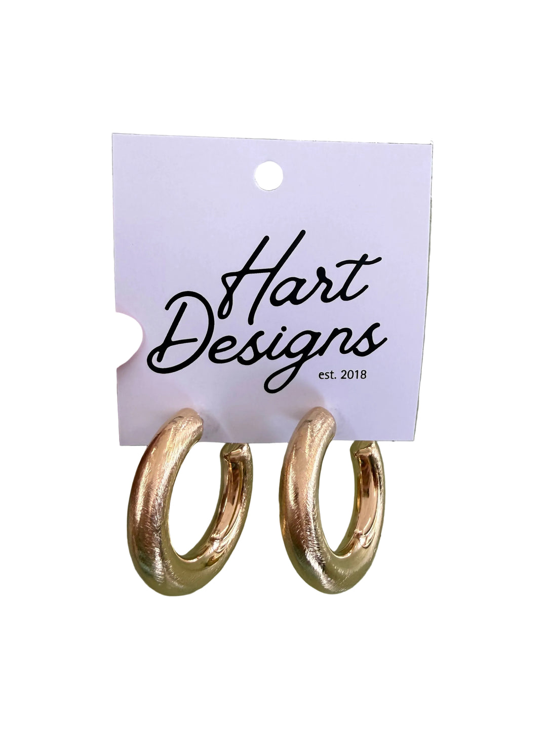 The Brushed Gold Hoops | HART DESIGNS