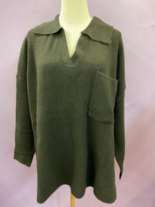 Black Collared Sweater