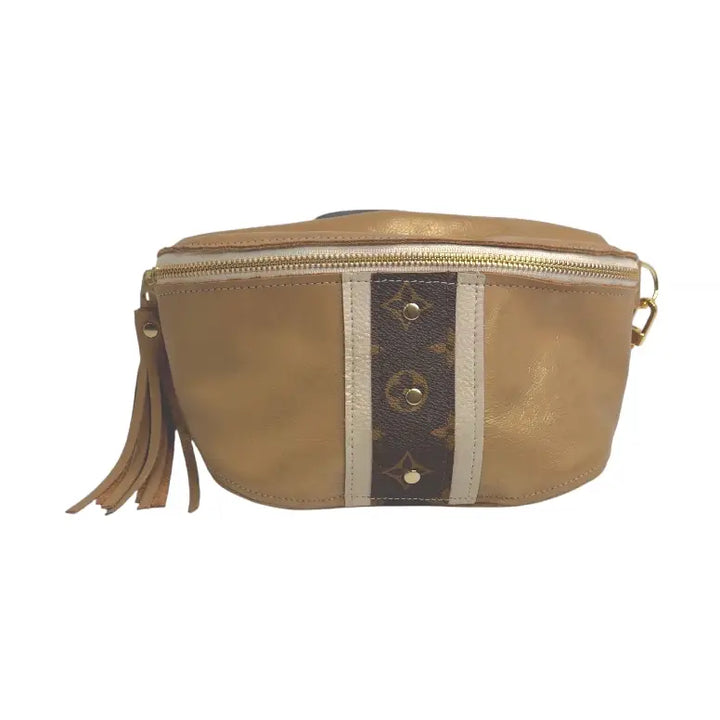 Britt Belt Bag in Bronze Leather | Upcycled Lv