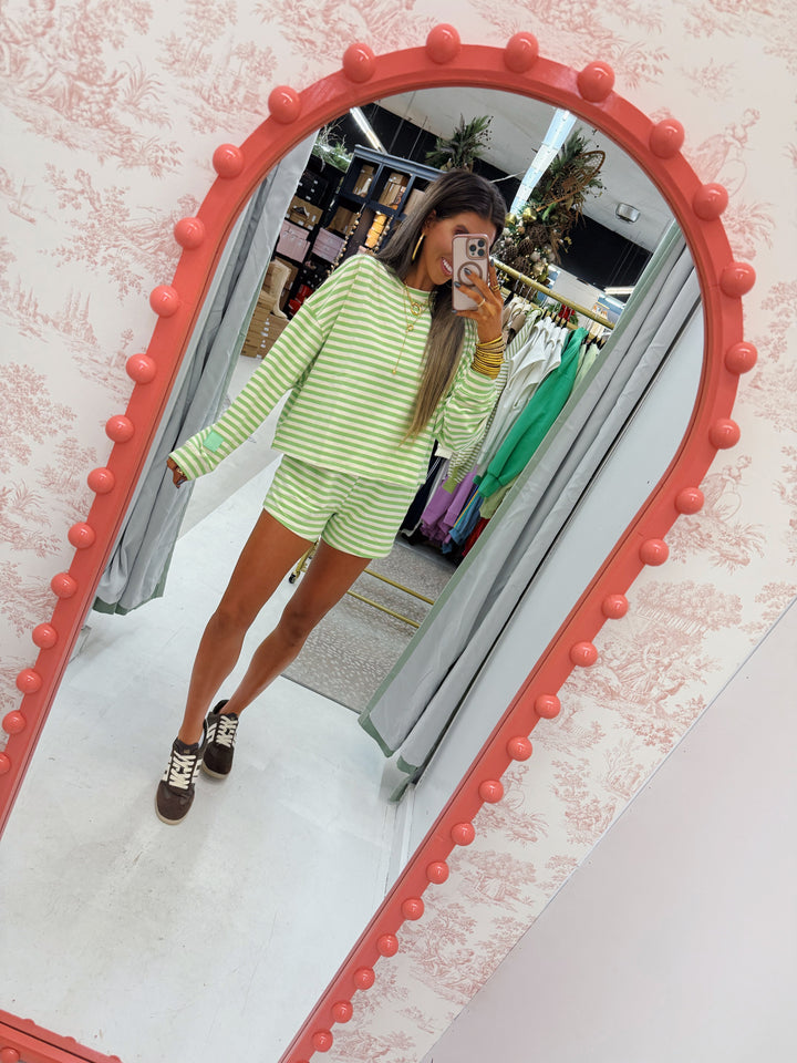 Honeydew Striped Set