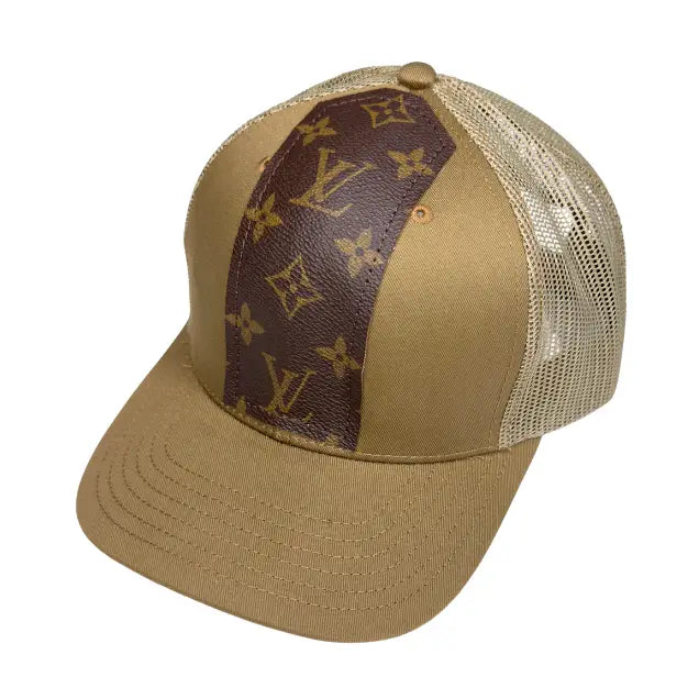Couture Cap Trucker Hat in Upcycled Lv