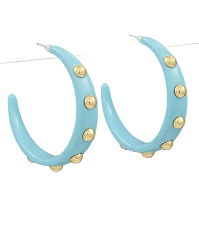 Stud Accent Hoops