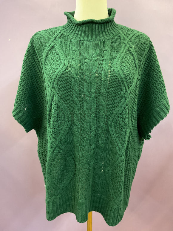 Green Cable Knit Sweater