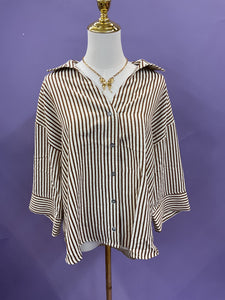 Brown stripped shirt