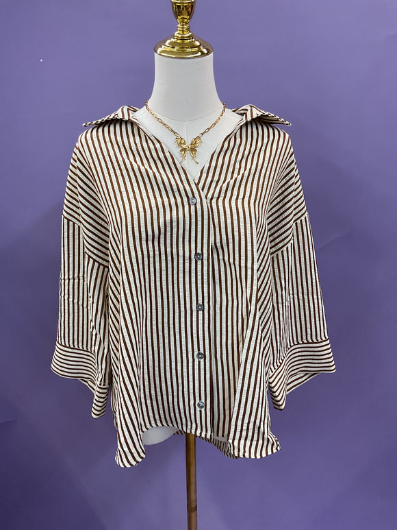 Brown stripped shirt