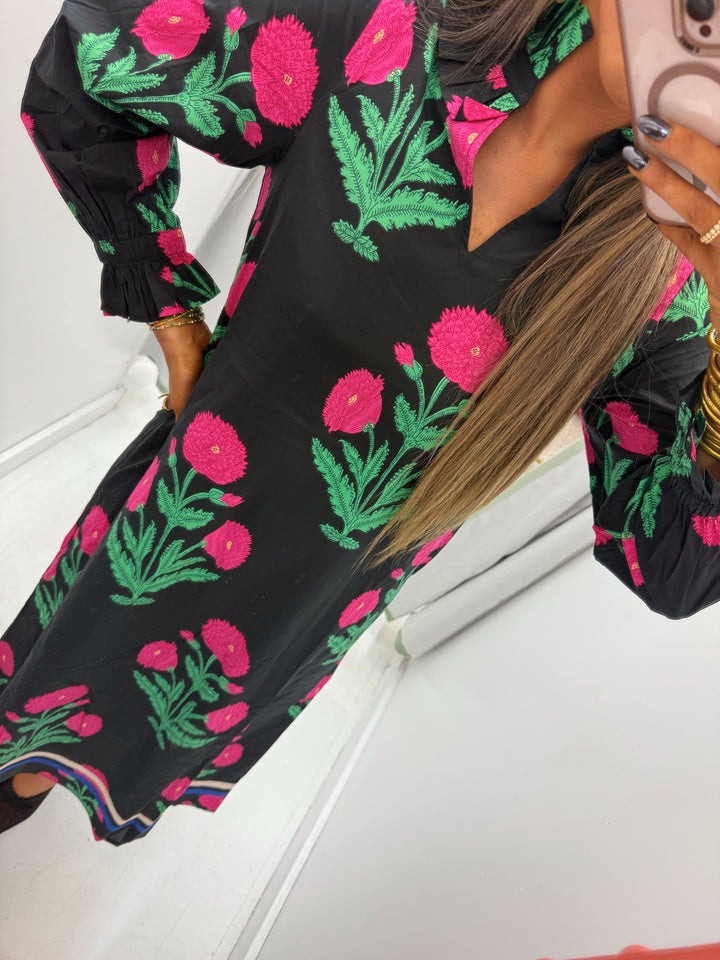 Black floral Maxi dress
